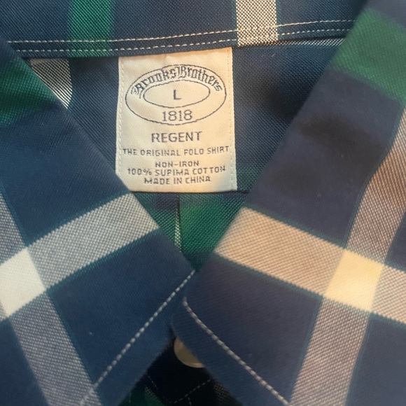 Brooks Brothers 1818 Button up Size Large All Supima Cotton - Picture 3 of 3
